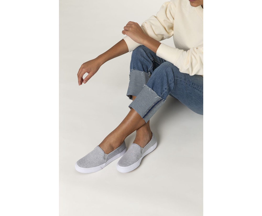 Keds Slip Ons Damen Grau - Double Decker Heathered Woven - WVN-237946